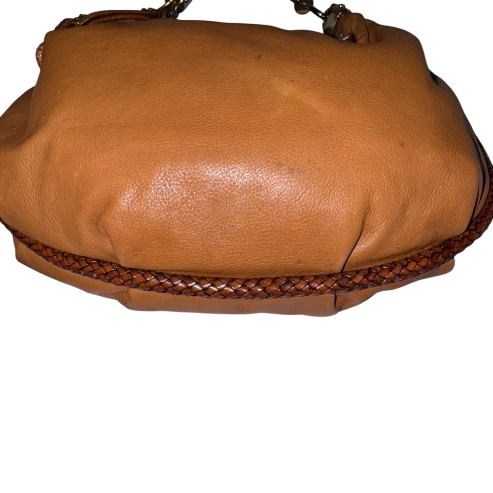 Michael Kors Leather Slouchy Hobo Soft Boho Everyday Bag luggage brown braided - Picture 8 of 11